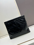 22 Handbag with Pockets Shiny Calfskin & Gold-Tone Metal Black AS3981 B16652 94305