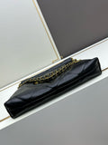 22 Handbag with Pockets Shiny Calfskin & Gold-Tone Metal Black AS3981 B16652 94305