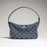 2026 Small Underarm Bag/Shoulder Bag (Dark Blue GG Denim) 874743 FAF8V 4042