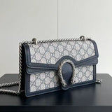 Dionysus series Dionysus bag with monogram and leather accents