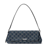 2026 Medium Shoulder Bag, Blue GG Washed Denim 874744 FAF8V 4042
