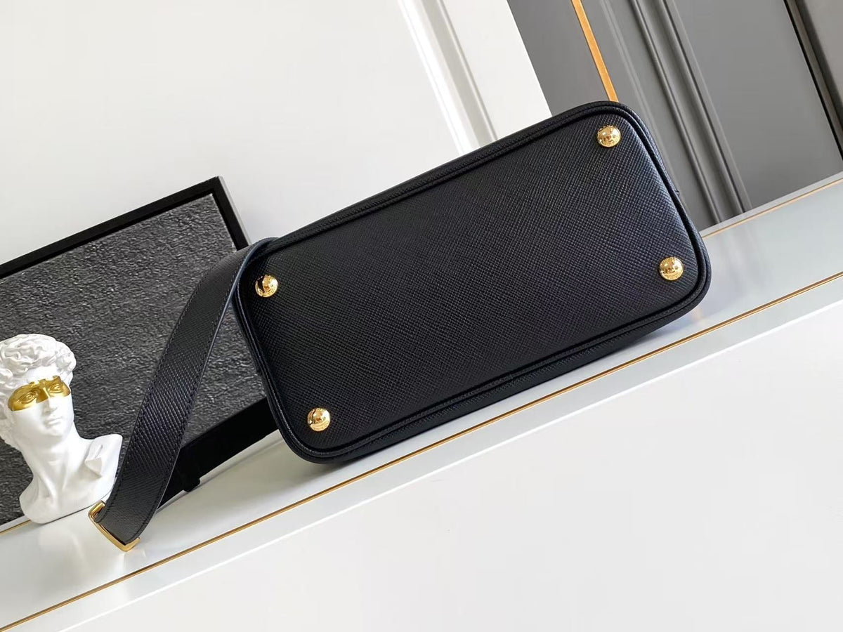 Double small Saffiano leather bag