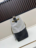 25A Handcrafted Collection Suede and Leather Tote Bag
