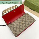 GG Supreme canvas mini bag with cherries