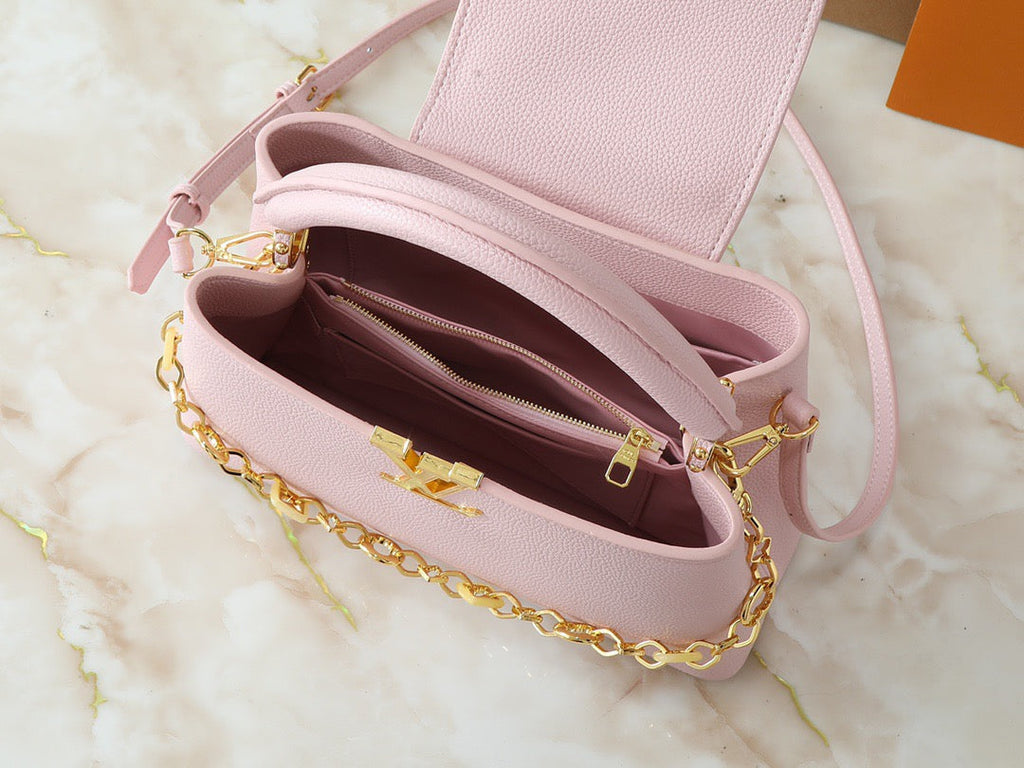 Pink leather mini handbag series