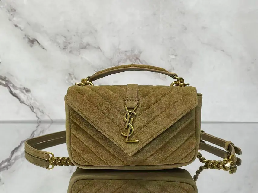 Mini College Bag in Suede