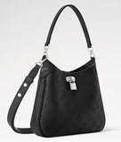 All Around PM Tote Bag with Openwork Monogram Pattern, Pebble Gray Mahina Calfskin |M28306
