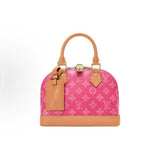 2026 Alma PM Handbag Glacier Blue  Monogram-coated canvas with vachetta leather trim M27526