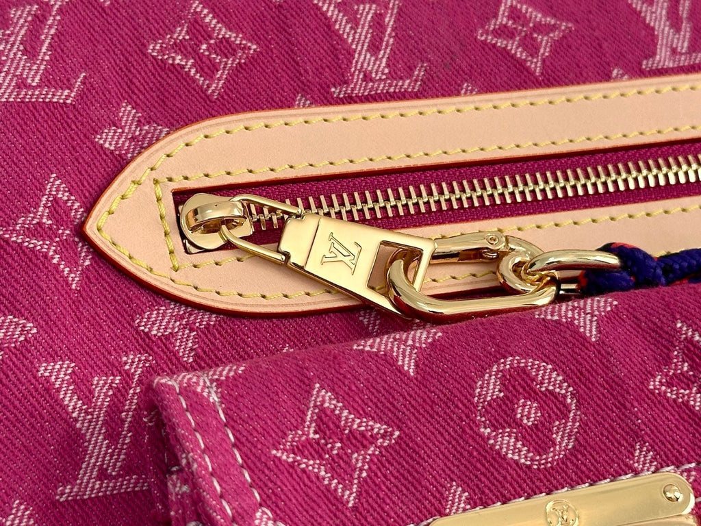2026 Baggy PM Handbag in Pink Monogram Jacquard Denim M28266