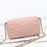 2026 Pink Beige Leather Mini/Mini Chain Shoulder Bag 841290 AAFAX