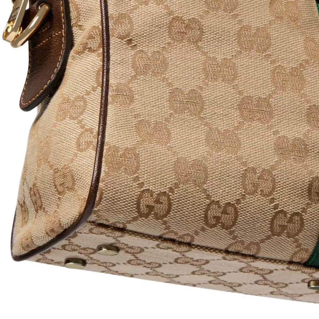 2026 Borsetto Series Brown Medium Boston Bag 866732 FAFV9 9653