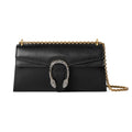 2026 Black Grained Leather Dionysus Collection Medium Leather Shoulder Bag 874735 AAGA7 1000