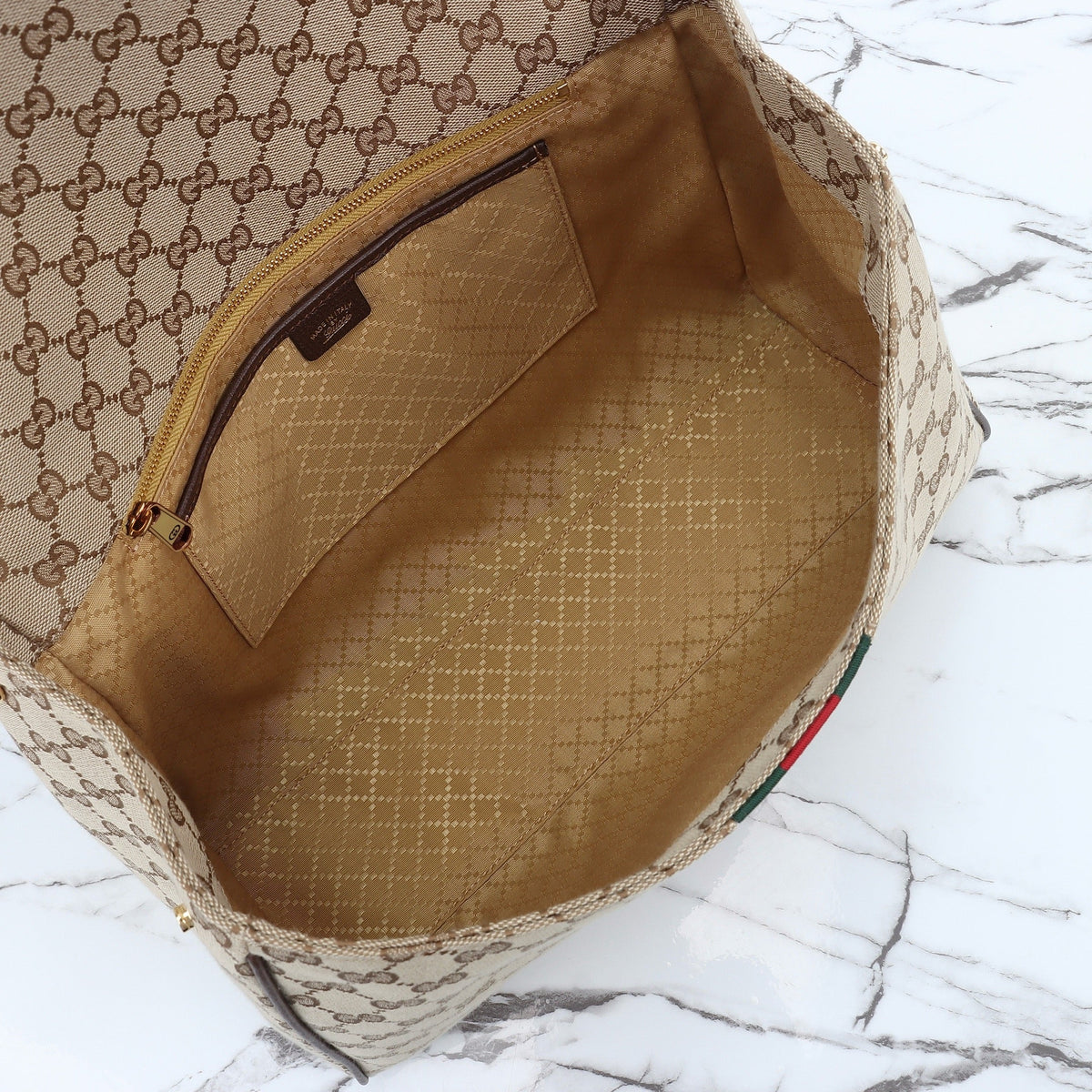 2026 Medium Tote Bag, Beige GG Canvas 875018 FAFV9 9653