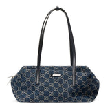 2026 Medium Boston Bag in Dark Blue Washed GG Denim 875228 FAF8V 4042