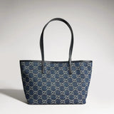 2026 Large Blue Washed GG Denim Tote Bag 874745 FAF8V 4042