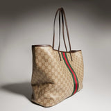 2026 Dark Brown GG-Coated Canvas Large Tote Bag 874745 FAF79 8547