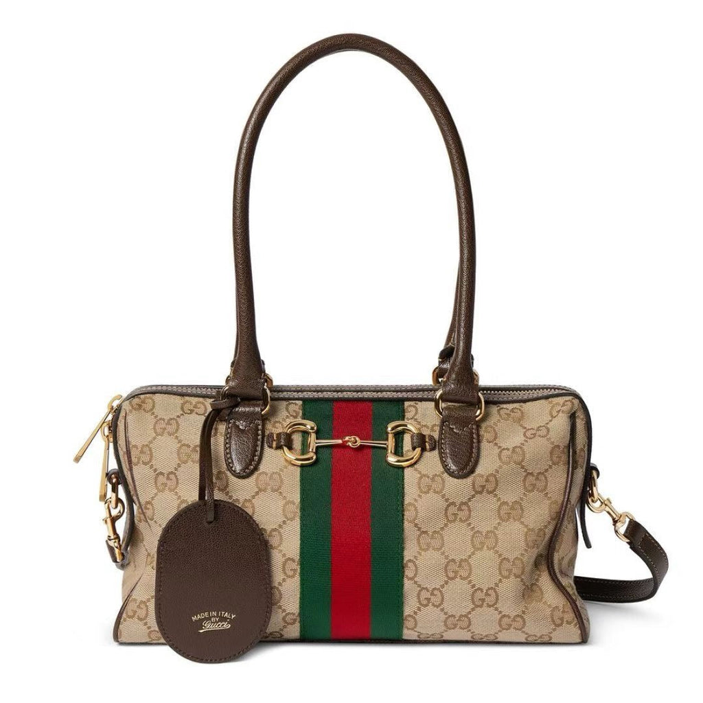 2026 Medium Brown GG Canvas Boston Bag 866732 FAFV9 9653