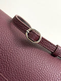 2026 Maxi Flapbag Large Flap Bag in Dark Burgundy Grained Calfskin AS6233-B24008-U8393