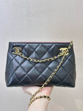 2026 Spring/Summer Collection Small Tote Bag in Black Fine Lambskin AS6248-B24030-94305