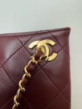 2026 Spring/Summer Collection Large Tote Bag in Deep Burgundy Fine Lambskin AS6241 B24030 U7793