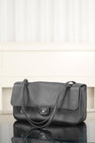 2026 Spring/Summer 2026 Collection Large Flap Bag in Black Grained Calfskin AS6231-B24008-94305