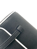 2026 Preppy Coco Black Grained Calfskin Bowling Bag |AS6181 B23794 U9310