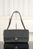 2026 Maxi Flapbag Black Grained Calfskin AS6231 B24008 94305