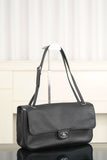 2026 Maxi Flapbag Black Grained Calfskin AS6231 B24008 94305