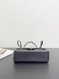 2026 Preppy Coco Small Flap Bag in Black Shiny Grained Calfskin AS6130 B23483 94305