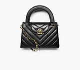 2026 Mini Shopping Bag in Black Shiny Lambskin AS4416 B23757 94305
