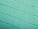 2026 Small Shopping Bag in Mint Green Crocodile-Embossed Calfskin AS6243 B24144 U8385