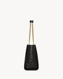 2026 Small Niki Tote Bag, Black Distressed Vintage Cowhide Leather 8726800EN071000