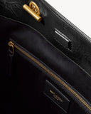 2026 Small Niki Tote Bag, Black Distressed Vintage Cowhide Leather 8726800EN071000