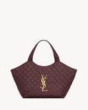2026 ICARE Burgundy Quilted Lambskin Extra-Large Tote Bag 858191AAANG6195