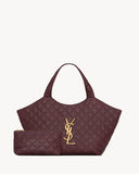 2026 ICARE Burgundy Quilted Lambskin Extra-Large Tote Bag 858191AAANG6195