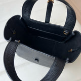 2026 LE 5 À 7 BABY BEA Black Grained Leather Tote Bag 872469AADUU1000