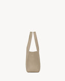 2026 Small LE 5 À 7 BEA Beige Deer Leather or Cowhide Tote Bag 779029AADUU1346