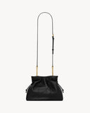 2026 Jamie Black Lambskin Drawstring Shoulder Bag 862712AAB321000
