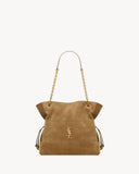 2026 Small Jamie Shopping Brown Suede Tote Bag 8339481U8P73194