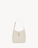 2026 Small Le 5 à 7 Supple Ivory White Leather Shoulder Bag 713938AAAUQ9207