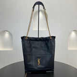 2026 Jamie 4.3 Pochon Black Lambskin Drawstring Bucket Bag 781666AAB321000