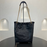 2026 Jamie 4.3 Pochon Black Lambskin Drawstring Bucket Bag 781666AAB321000