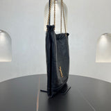 2026 Jamie 4.3 Pochon Black Lambskin Drawstring Bucket Bag 781666AAB321000