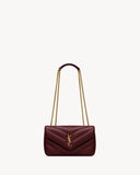 2026 Loulou Series Mini Deep Burgundy Lambskin Shoulder Bag 821749AAEAX6197