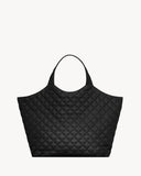 2026 ICARE Black Quilted Lambskin Extra-Large Tote Bag 698651AAANG1000