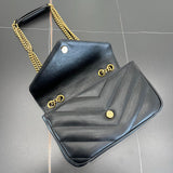 2026 Loulou Small Black Quilted Lambskin Handbag 801437AAEAX1000