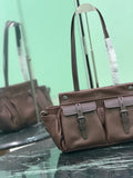 2026 Brown Medium Leather Tote Bag 1BG645_2G6F_F0324_V_OOO