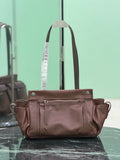 2026 Brown Medium Leather Tote Bag 1BG645_2G6F_F0324_V_OOO