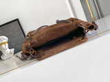 2026 Brown Medium Suede Tote Bag 1BG641_2G6D_F0324_V_OOO