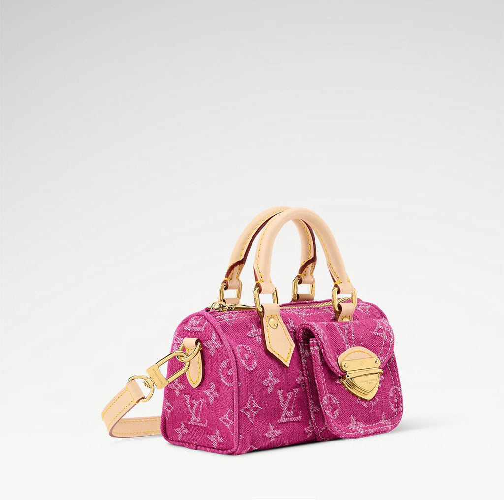2026 Fuchsia Monogram Denim Mini Pillow Bag M27603
